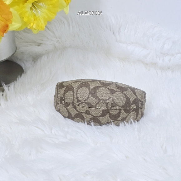 Coach Brown Monogram Glasses Case - Picture 2 of 3